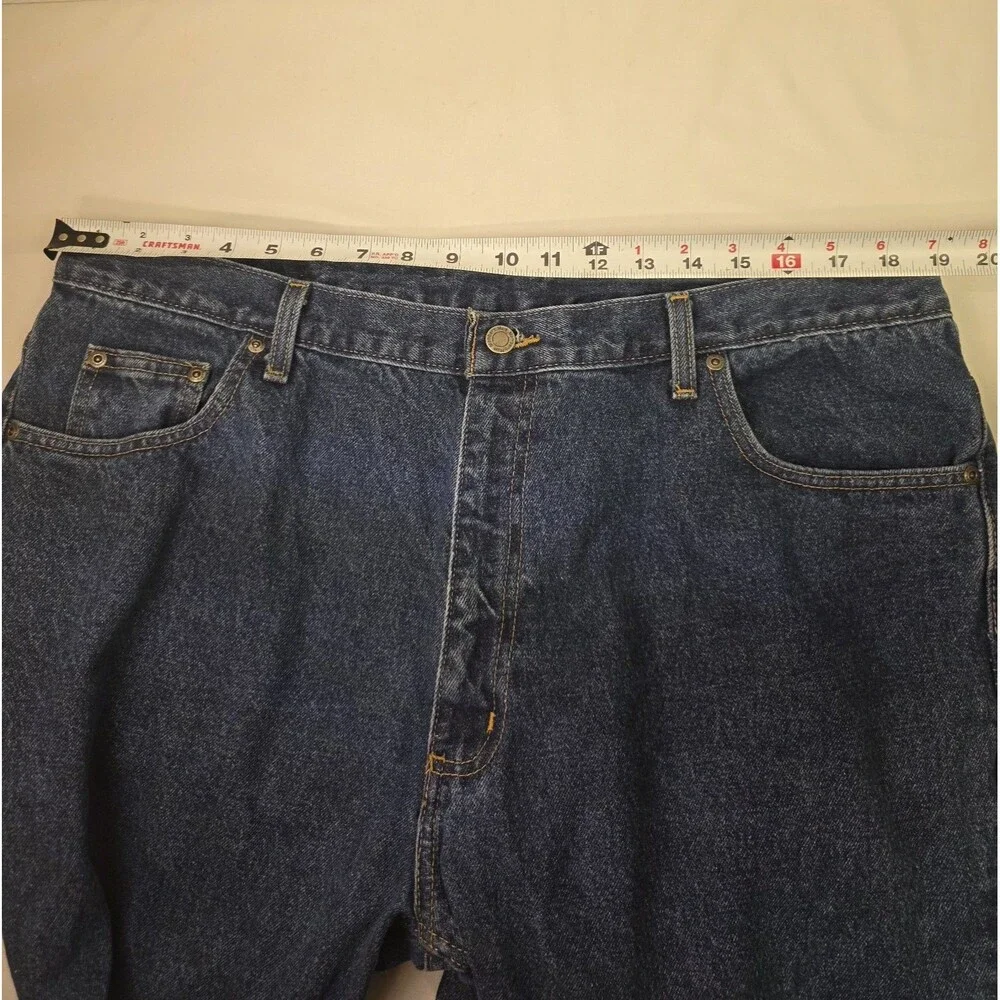 Members Mark Jeans Mens 40x32 Blue Tapered Leg Dark Wash American Denim